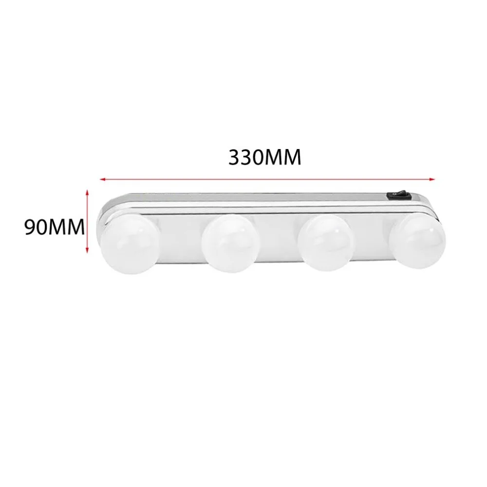 1 Pc Portable Make Up Light with 4 LED Bulbs Super Bright No Shadow Suitable for Room,travel Makeup Light Dropship