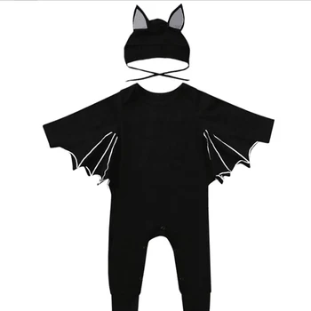 

2018 Autumn Halloween Suit Batman Style 1pcs Long Sleeve Bodysuit Baby Boy Cotton Bodysuit Vest Clothes for Infant Kids