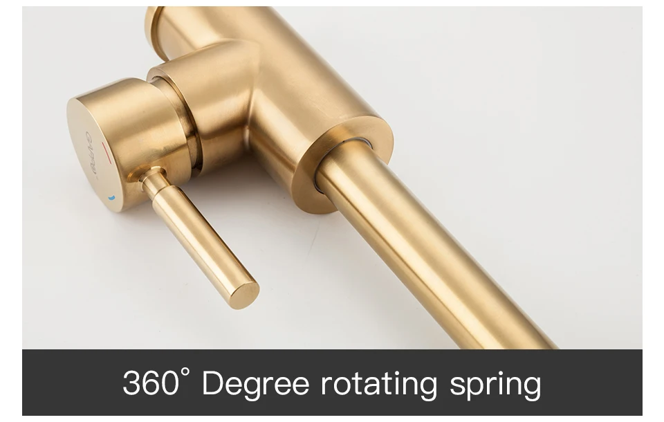 GAPPO kitchen faucets Brushed gold kitchen sink faucet 304 stainless steel water tap hot and cold kitchen faucet tap torneira