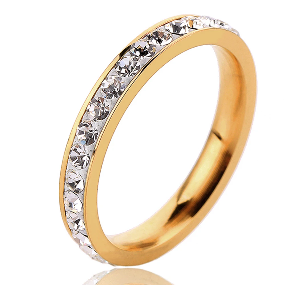 

Wedding Jewelry Engagement Rings Hot Sale Lady Gold Color Rings for Woman