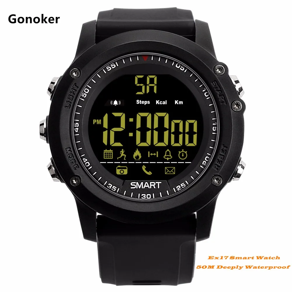 Gonoker EX17 Smart Watch 50M Deeply Waterproof Smartwatch Pedometer Stopwatch Swim Fitness Tracker Sports Watch DZ09 X6 Q18 V8 Gonoker EX17 Smart Watch 50M Deeply Waterproof Smartwatch Pedometer Stopwatch Swim Fitness Tracker Sports Watch DZ09 X6 Q18 V8
