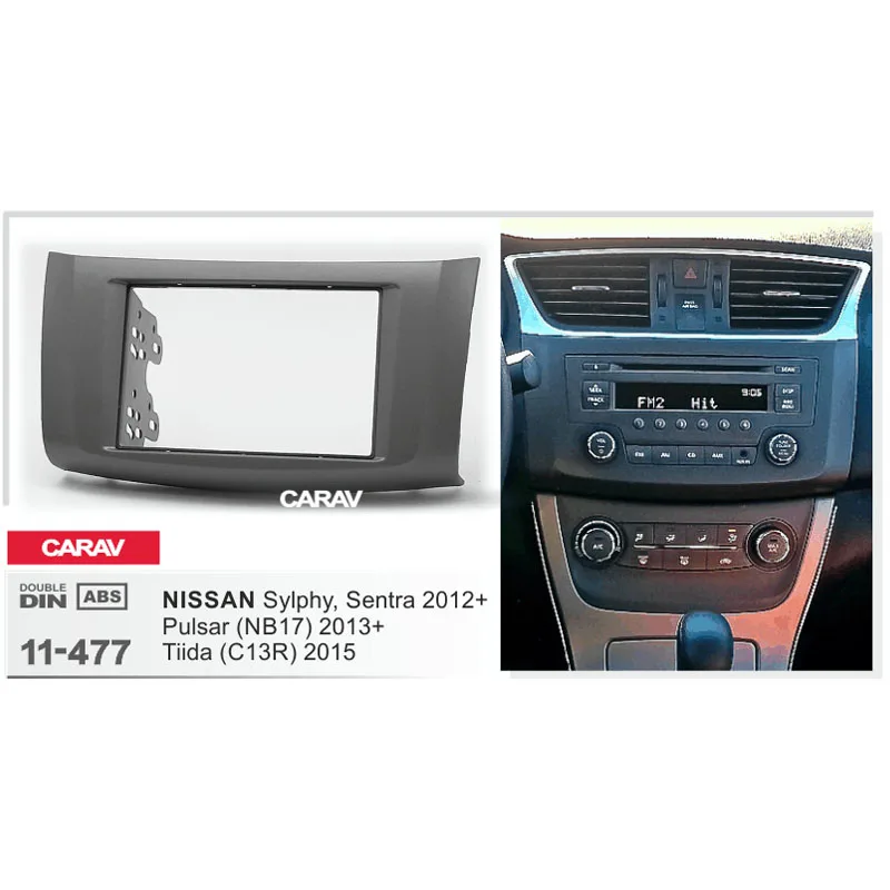 CARAV 11-477 двойной Din фасции Для Nissan Sylphy sentra Pulsar (NB17) Tiida Радио DVD стерео панель тире