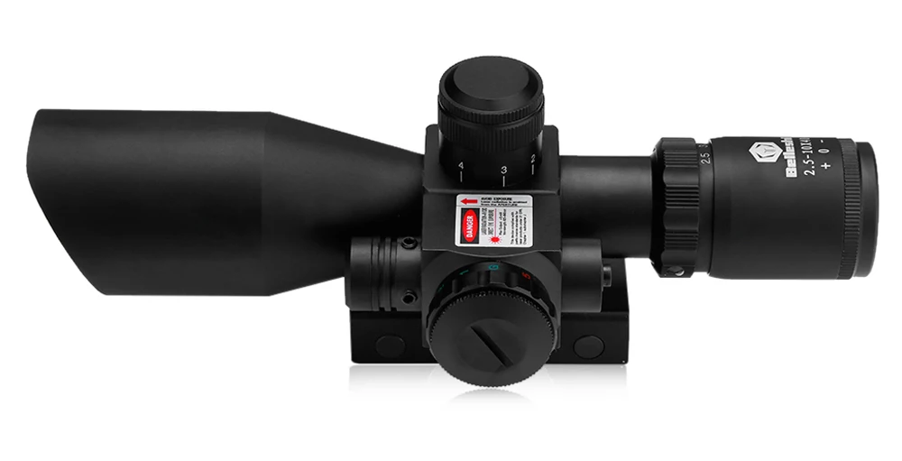 Beileshi Riflescope Red Dot Tactical 2,5-10x40 красный лазерный двойное освещение Mil-dot с рельсовым креплением