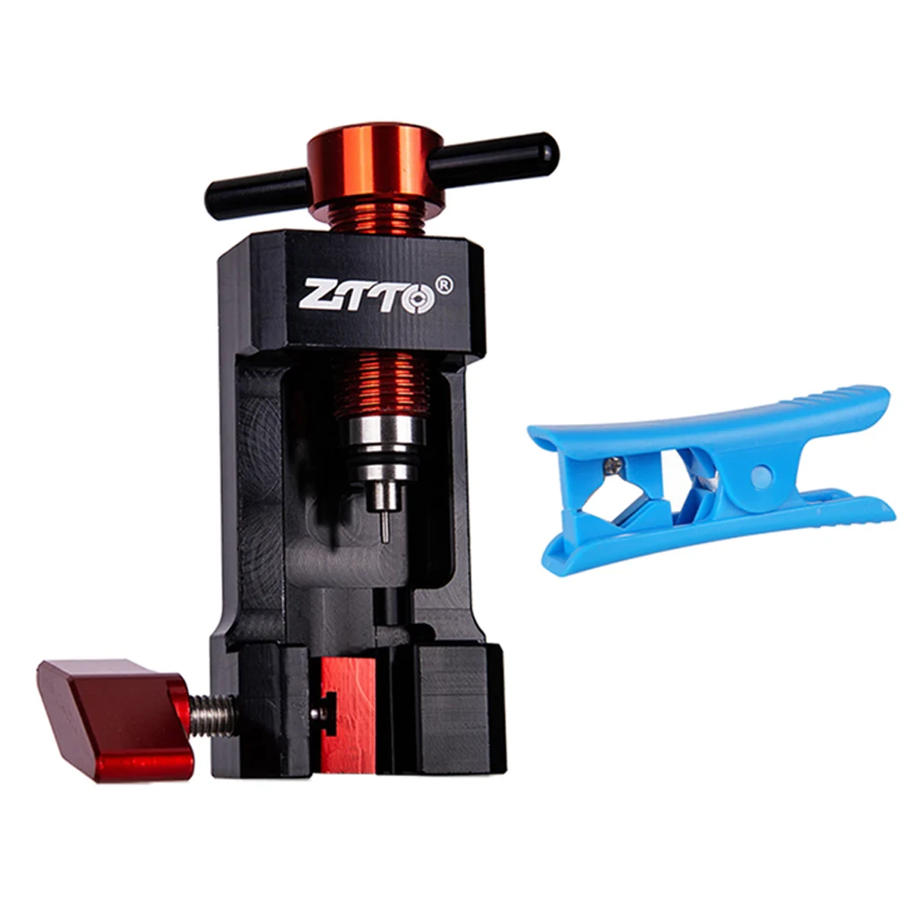 1 Set of Professional Bicycle Needle Driver + Hydraulic Hose Cutter Disc Brake Hose Insert Install Tool - Heavy Duty & Durable