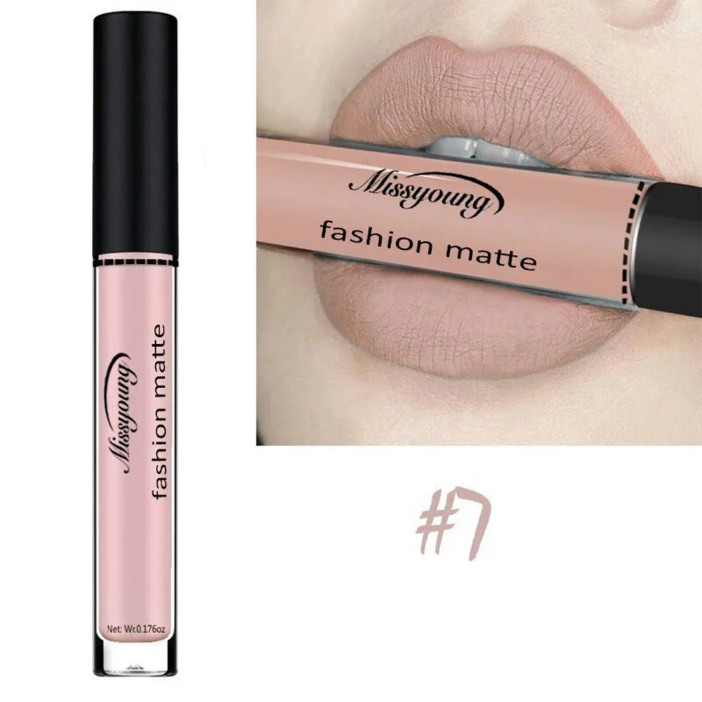 

1pc Matte Smother Lip Gloss Lips Waterproof Moisturizer Lipstick Lasting Sexy Nude Red Purple Lip Stick Beauty Cosmetic TSLM1
