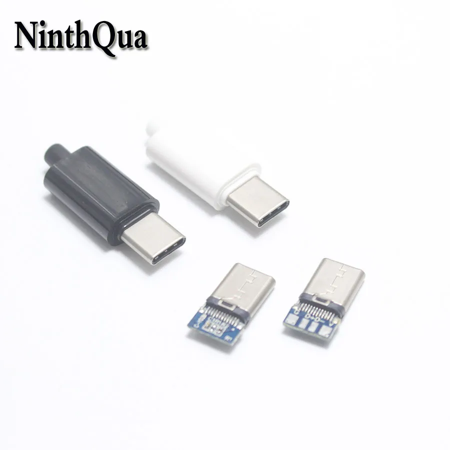 1set 2A OTG / 3A Larger Current USB 3.1 Type-C 4P Male Plug Welded Type USB-C 4 in 1 Cable Charging Connector for iPhone ect |