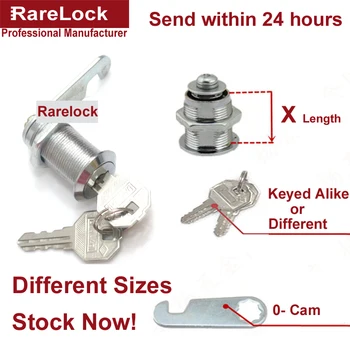 

Rarelock Security Drawer Cam Lock Keyed Alike For Door Mailbox Cabinet Tool Box with 2 Keys DIY Furniture Hardware