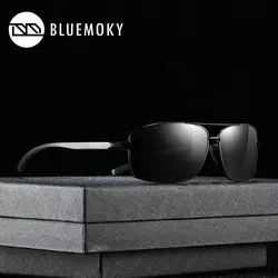 BLUEMOKY Алюминий магния прямоугольник солнцезащитные очки для Для мужчин поляризационные UV400 солнцезащитные очки для мужчин, Polaroid вождения