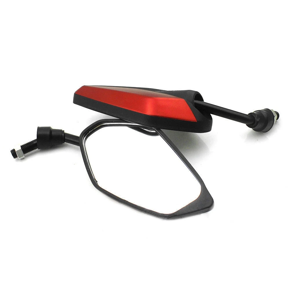 1Pair Universal Motorcycle Scooter Rearview Side Mirrors 22MM Handlebar Black/Blue/Green/Red For Honda For Suzuki