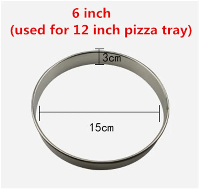 304 из нержавеющей стали для пиццы круглые кольца для добавления соуса выпечки сковорода кольцо для пиццы фруктовый пирог круг DIY десерт украшение кольцо инструмент