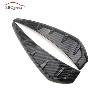 

BBQ@FUKA Carbon Fiber Color Car Front Side Vent Fender Cover Trim Auto Exterior Decoration Fit for Honda Civic 10th 2016 2017