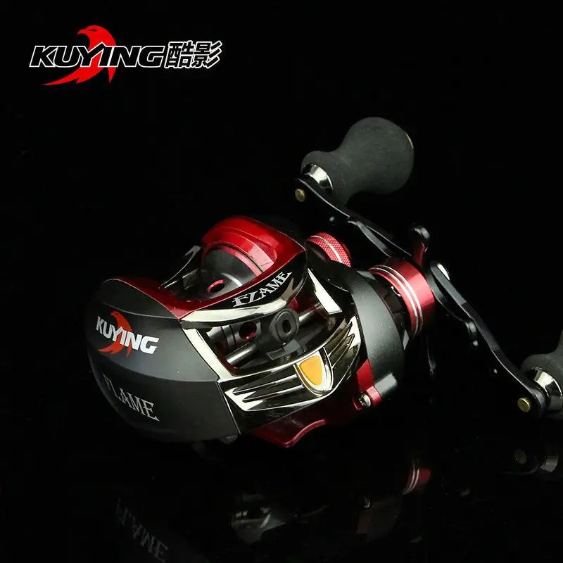 

KUYING Flame 12+1 Bearings Water Drop Baitcast 6.3:1 Lure Fishing Wheel Reel Coil Vessel For Fish Left Right Handed Light