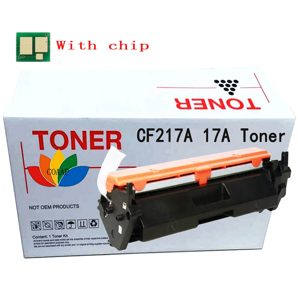 1pk Replacement CF217A 17A Black Toner cartridge for hp LaserJet Pro M102a M102w MFP M130A M130fn M130fw M103nw + with chip