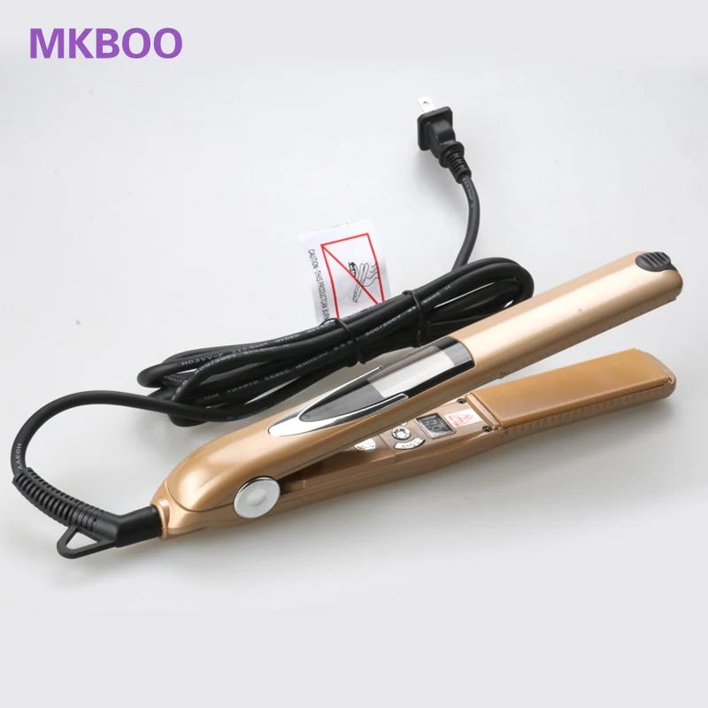 piastre per stirare i capelli digitale professionale vibrate ionico piastre di titanio flat iron gic hs105 bivolt 110 240 v prez
