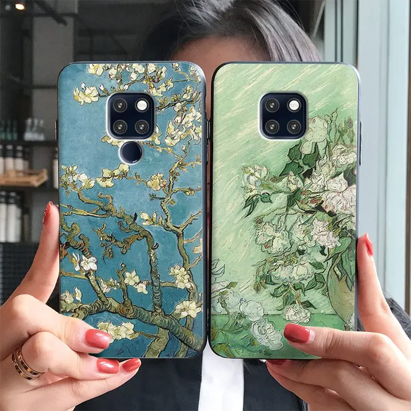 Китайский зеленый чехол для Huawei MATE 20 PRO X рельефный с изображением ста цветов