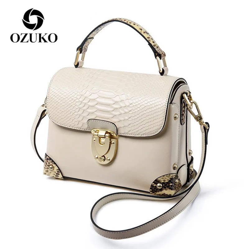 OZUKO genuine leather crossbody bags for women 2018 luxury handbags designer shoulder bag classic bolsa feminina цена OZUKO genuine leather crossbody bags for women 2018 luxury handbags designer shoulder bag classic bolsa feminina цены онлайн
