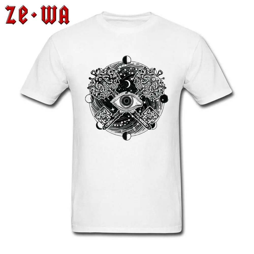 Freemasonry Eye of Providence Tops Shirts Special Crewneck Custom Short Sleeve 100% Cotton Men T-Shirt Group Top T-shirts Freemasonry Eye of Providence white