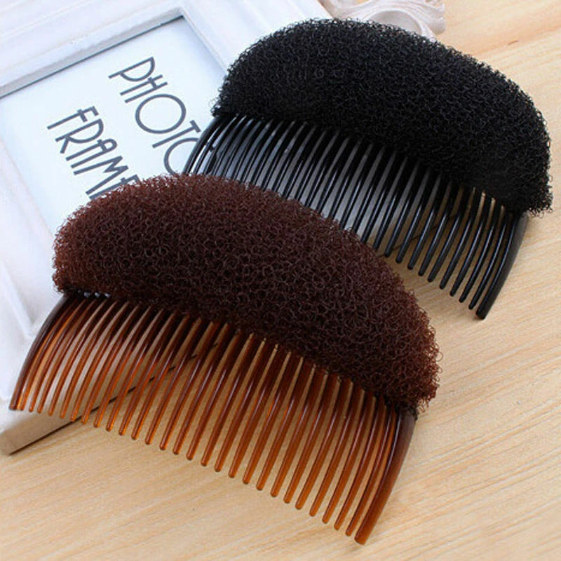 

Women Ladies Elegant Bouffant Princess Hairstyle Bump It Up Volume Hair Boost Hair Styling Tool Black Brown Combs
