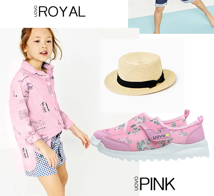 UOVO Spring Summer Kids Shoes Breathable Casual Shoes For Boys And Girls Light-weight Sport Shoes Kids Sneakers Size 28#-37#