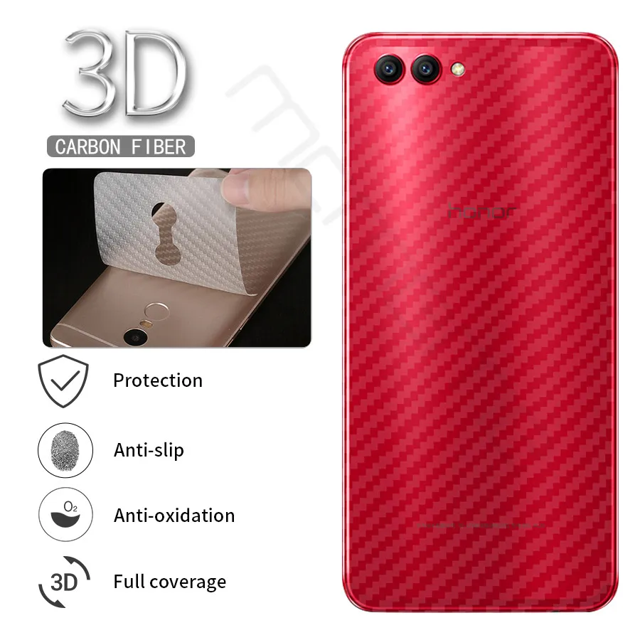 

5Pcs Protective Clear 3D Carbon Fiber Soft Screen Protector Sticker Huawei Honor V10 V9 V8 9 Lite Back Film ( Not Tempered Glass