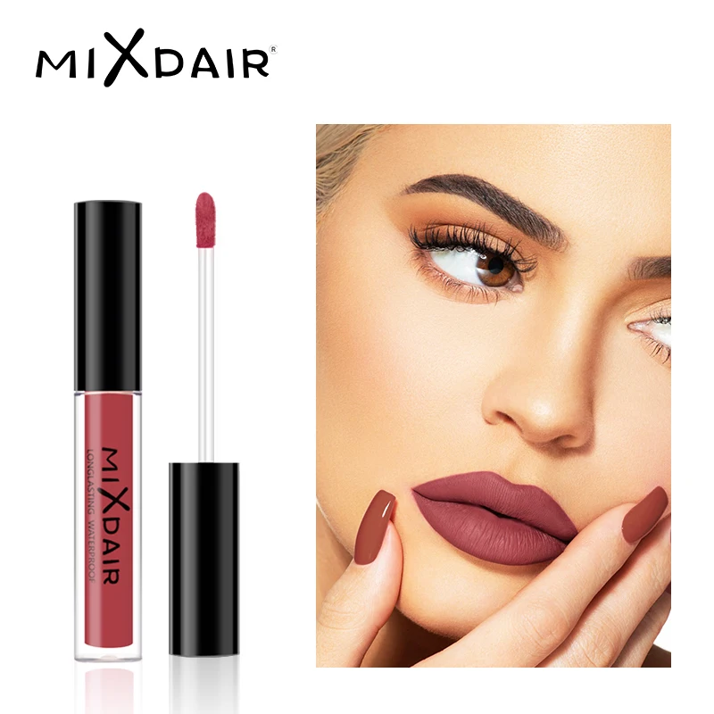 

MIXDAIR Velvet Liquid Matte Lipstick Waterproof Tint Lip Stick Long Lasting matte Lip Gloss Makeup Professional Beauty Cosmetic