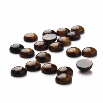 

20pcs/lot 12mm Natural Stone Cabochons Flat Round Tiger Eye Crystal Stone Cabochon For 12mm Cabochon Base Jewelry Setting DIY