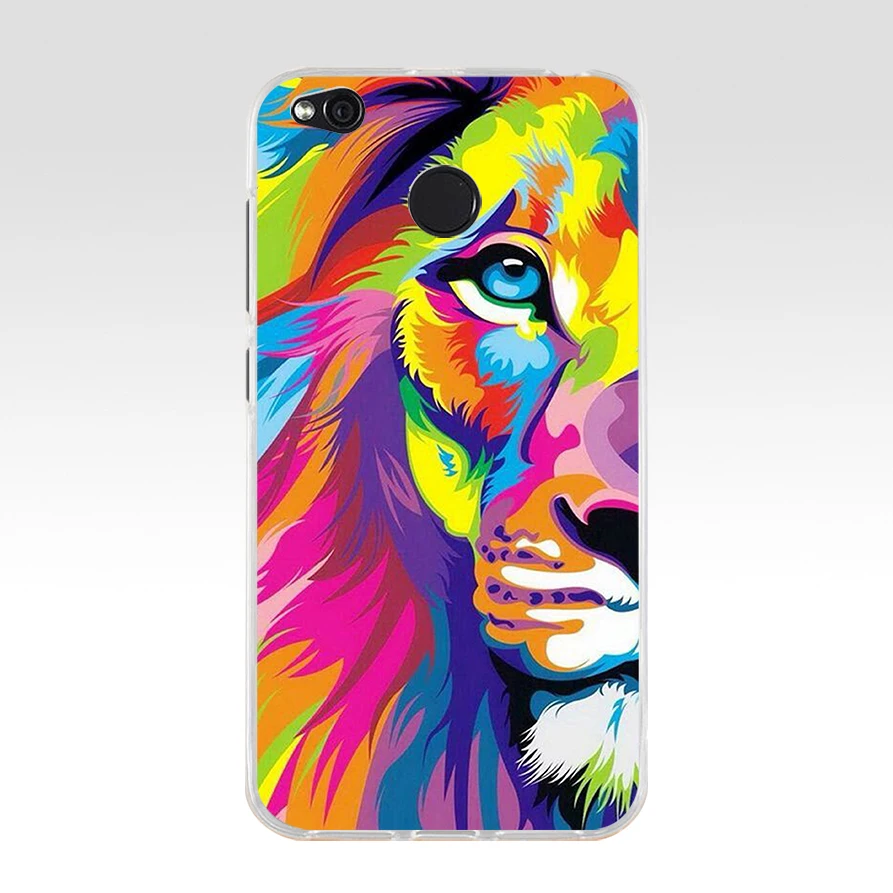29 colorful Lion Tiger leopard Wolf TPU Soft Silicone Phone Case for Xiaomi Redmi 4X 4A 5A 6A 6 Note 5a pro mi a1 8 lite Cover - Color: 17