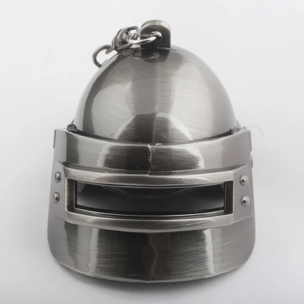  Game Playerunknown Battlegrounds PUBG 3D Keychain Zinc Alloy Lv3 Helmet Armor Model Keyring Key Cha