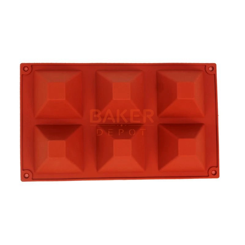 

DIY 6 holes tower shaped silicone jelly pudding chocolate mold square handmade soap mold CDSM-148
