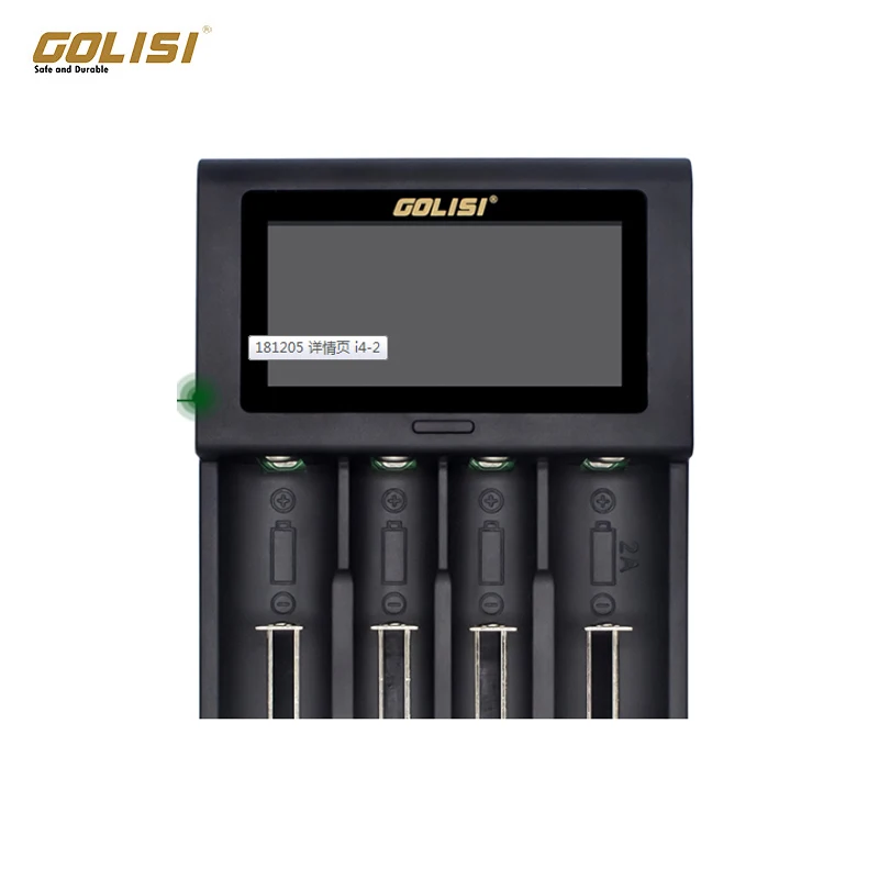 Оригинальное интеллектуальное зарядное устройство GOLISI i4 с ЖК-экраном и usb зарядкой, Интеллектуальное Быстрое зарядное устройство 2A 18650 26650 20700