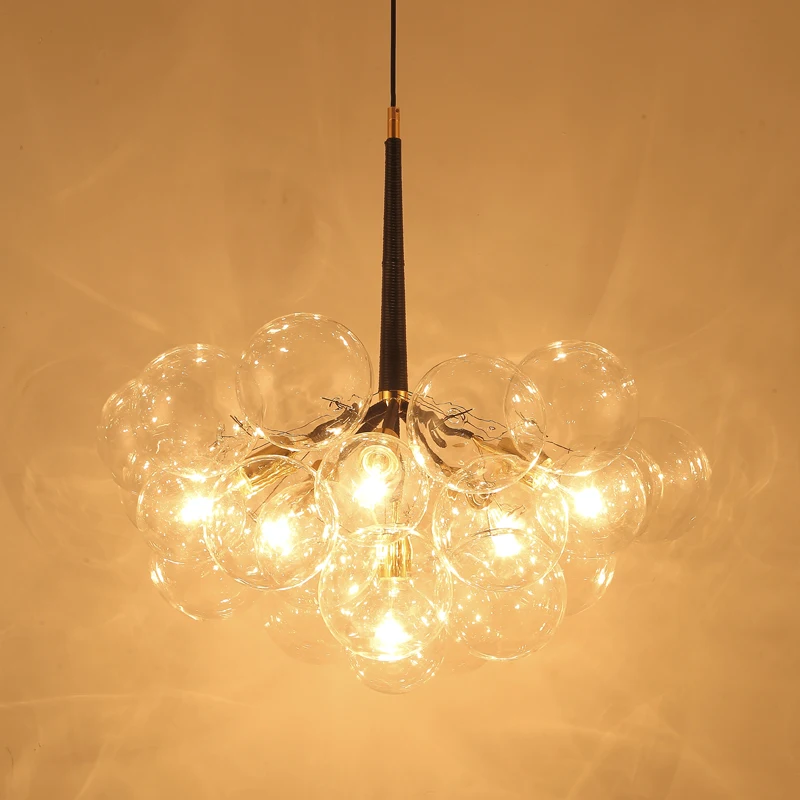 Black Creative Glass Bubble Pendant Lamp-2