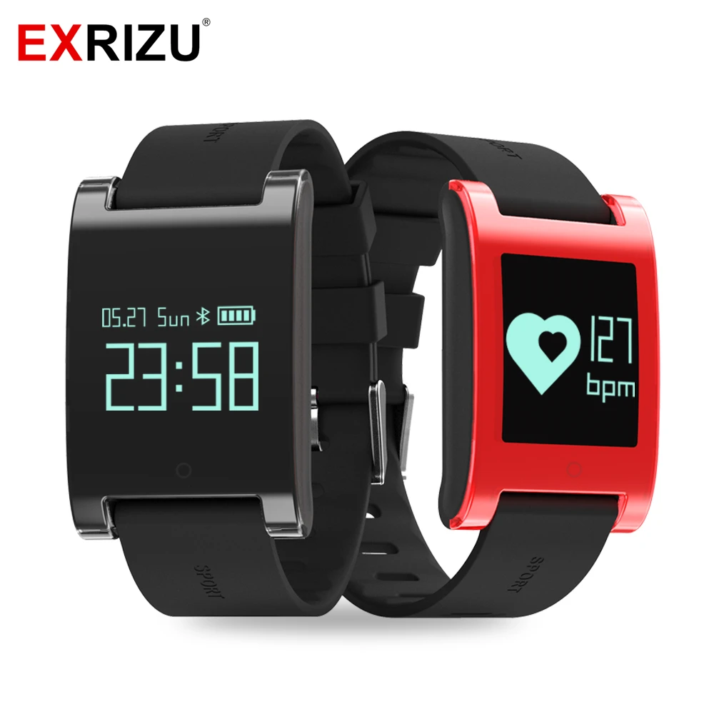 EXRIZU EX68 Sport Waterproof Smart Band Wristband Fitness Tracker Blood Pressure Heart Rate Monitor Calls Message
