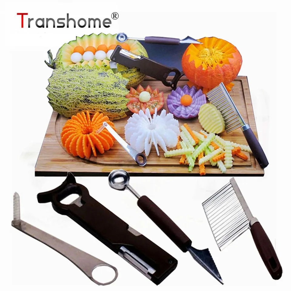 4Pcs/Set Creative Fruit Carving Knife Watermelon Ballers Ice Cream Dig