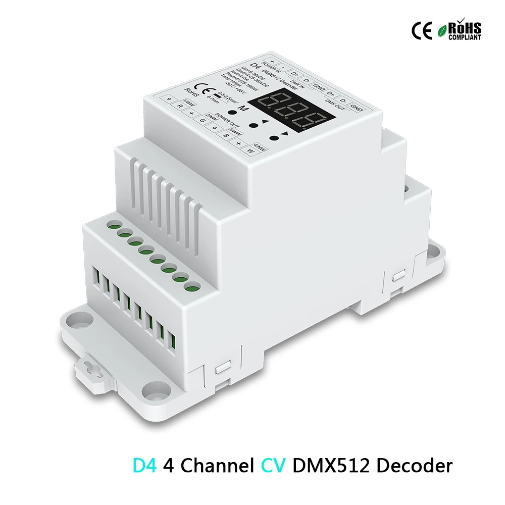 D12/D24/D4-XE/D4-L/D4/DS/DS-L/D4-P/D4-E постоянное напряжение DMX512& RDM декодер RGB Светодиодная лента контроллер светодиодный светильник Диммер