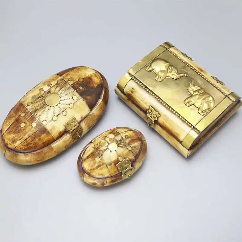 

TJB929 Tibet handicrafted yak bone Antiqued Jewelry Box Small and Big