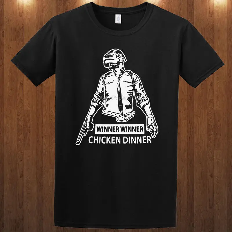 PUBG tee Winner Chicken Dinner S M L XL 2X-3XL T-shirt Battle royale game T shirt Brand 2018 Male Short Sleeve top | Мужская одежда