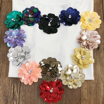 

Multicolor large manual nail bead piece flower patch clothing bags shoes DIY accessories decorative flowers 3D applique