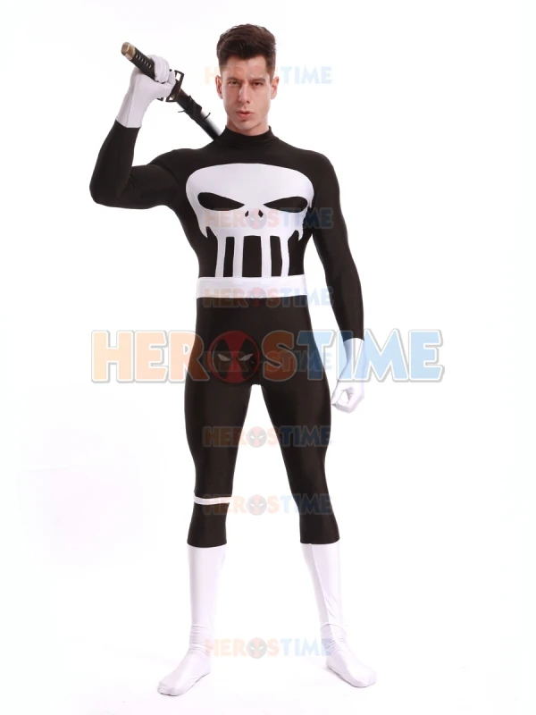 

Punisher Costume Halloween Cosplay Party Spandex Punisher Superhero Costume The Most Popular Free Shipping