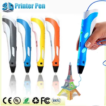 New Creative 3D Printing Pens Intelligence Drawing 3D Pen With ABS Filament 3D Best Gift for Kids Printer Pens Free Shipping