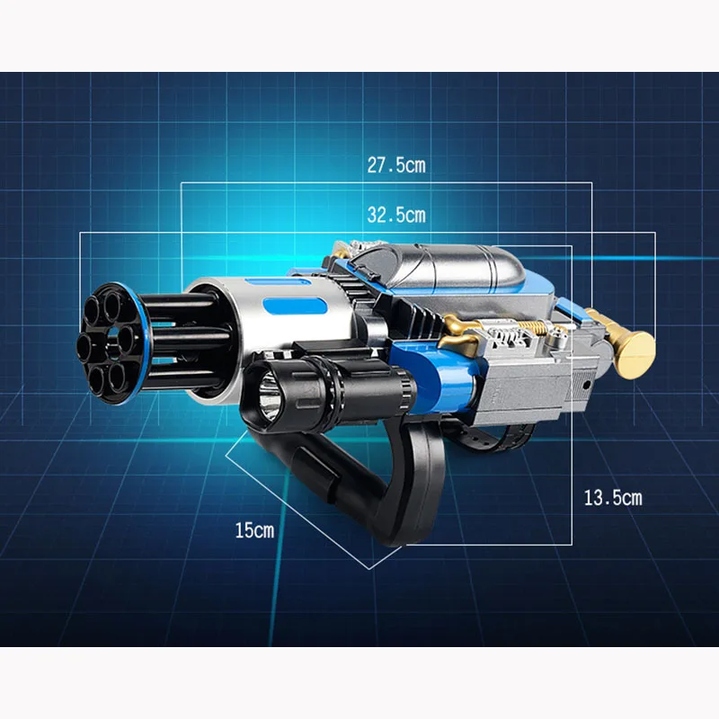 Электрическая телескопическая пушка для вспышек Gatling игрушечные пистолеты