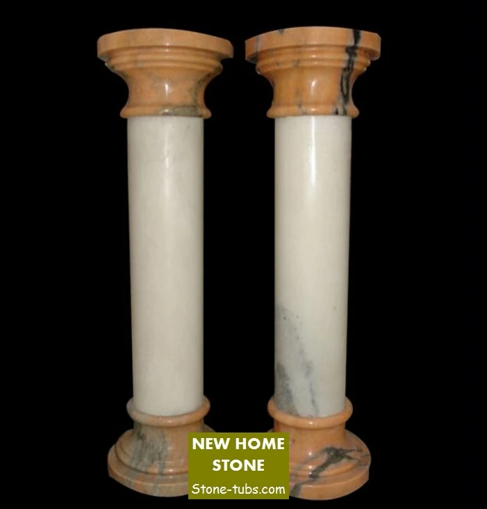 Interior Decorative Columns White Marble Indoor Columns