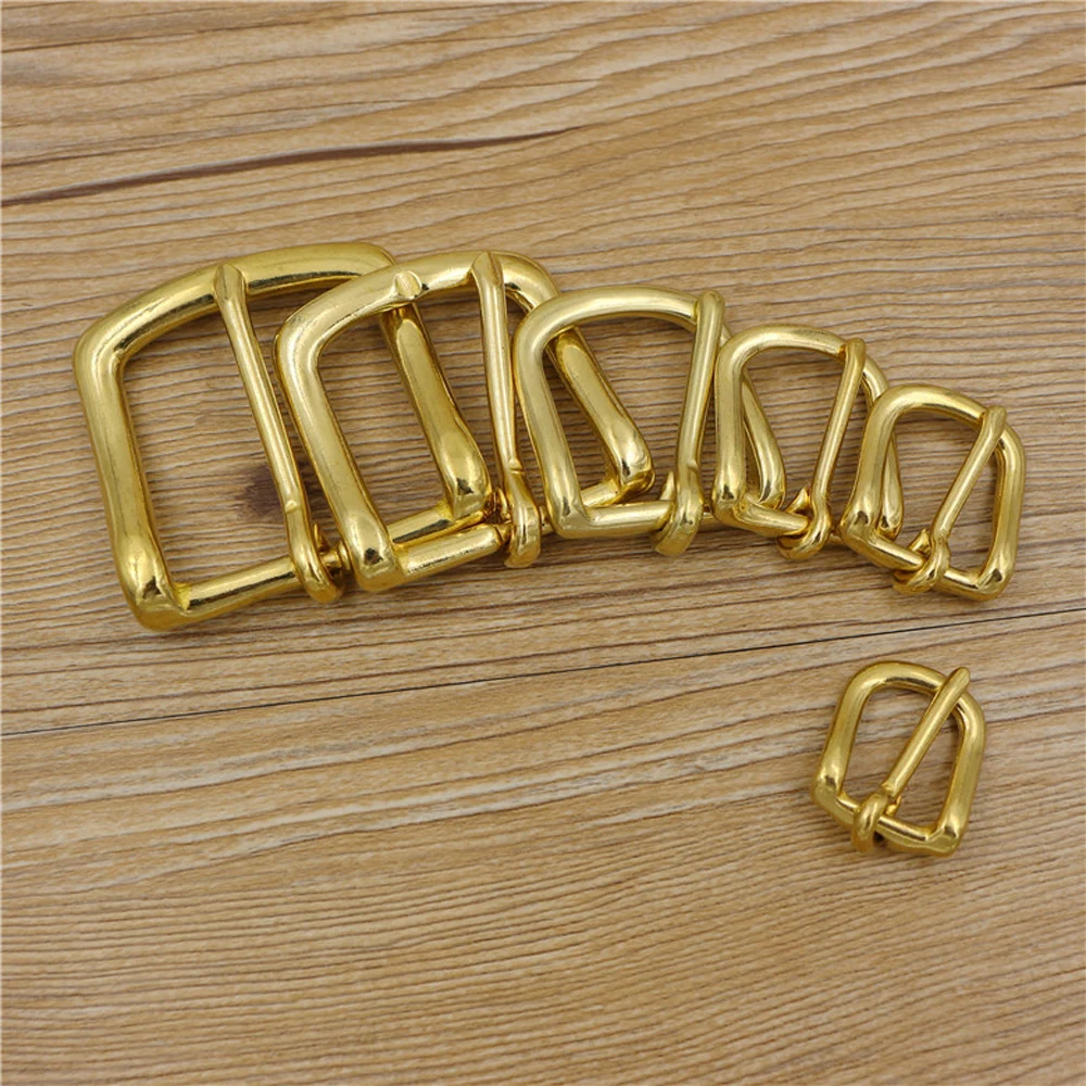 $13.04 solid brass women leather belt pin buckle bag backpack hardware accessories 10pcs/lot