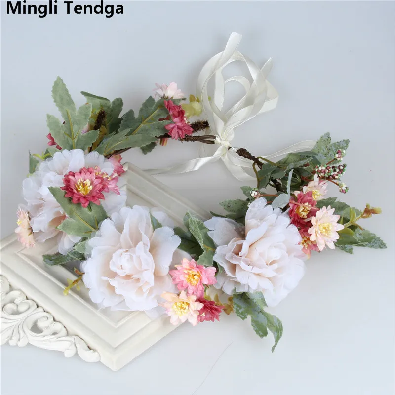 

Mingli Tengda 2018 New Fascinators for Women Elegant Wedding Flower Bride Flowers Sen's Beautiful Style Flowers Hats gorro novia
