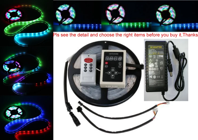 DC12V 5 м цифровая RGB 133 Мечта Цвет 6803 IC Водонепроницаемая светодиодная лента 5050 + RF