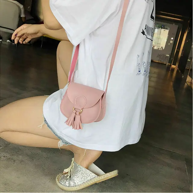2020 Baby Summer Clothing Women Girls Fashion Small Shoulder Bag Leather Waist Bag Solid Tassel Handbag Ladies Wholesale Gifts 5