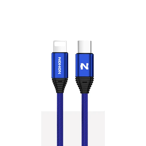 Nohon type-C PD Быстрая зарядка для кабеля Lightning для iPhone X 8 8 Plus 8-контактный телефонный кабель синхронизации данных для iPhone 7 7P 6S 6 5S 5 - Цвет: Blue