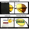 VIVIBEE Hommes Photochromiques Vision Nocturne Polarisant Lunettes de Soleil Pilote Style Aluminium Femmes Polarisées Conduite lunettes de Soleil Jaune ► Photo 3/6