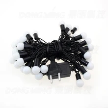 6 м 40 светодиодный шар гирлянда Сказочный свет Рождество Свадьба Праздник Рождество вечерние 220 В с хвостовой вилкой связываемый Статический без вспышки белый