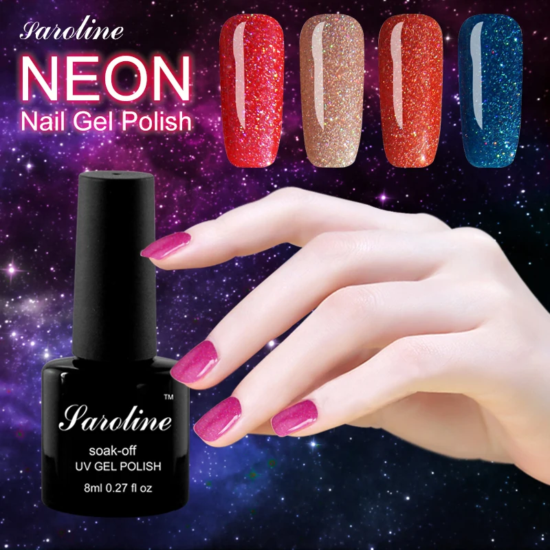 

Neon Nail Gel Polish Hybrid Semi-Permanent Shiny Nail Gel Polish Design for Nails 8ML Soak Off Neon Colorful Nail GelVarnish