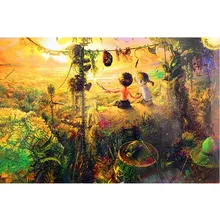 1000 Паззлы noctilucennt высокое качество Бумага головоломки волшебную страну снежных горок 1000 головоломки для взрослых детей игрушка в подарок